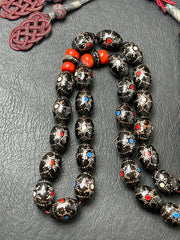 Black coral Prayer Beads يسر بحري